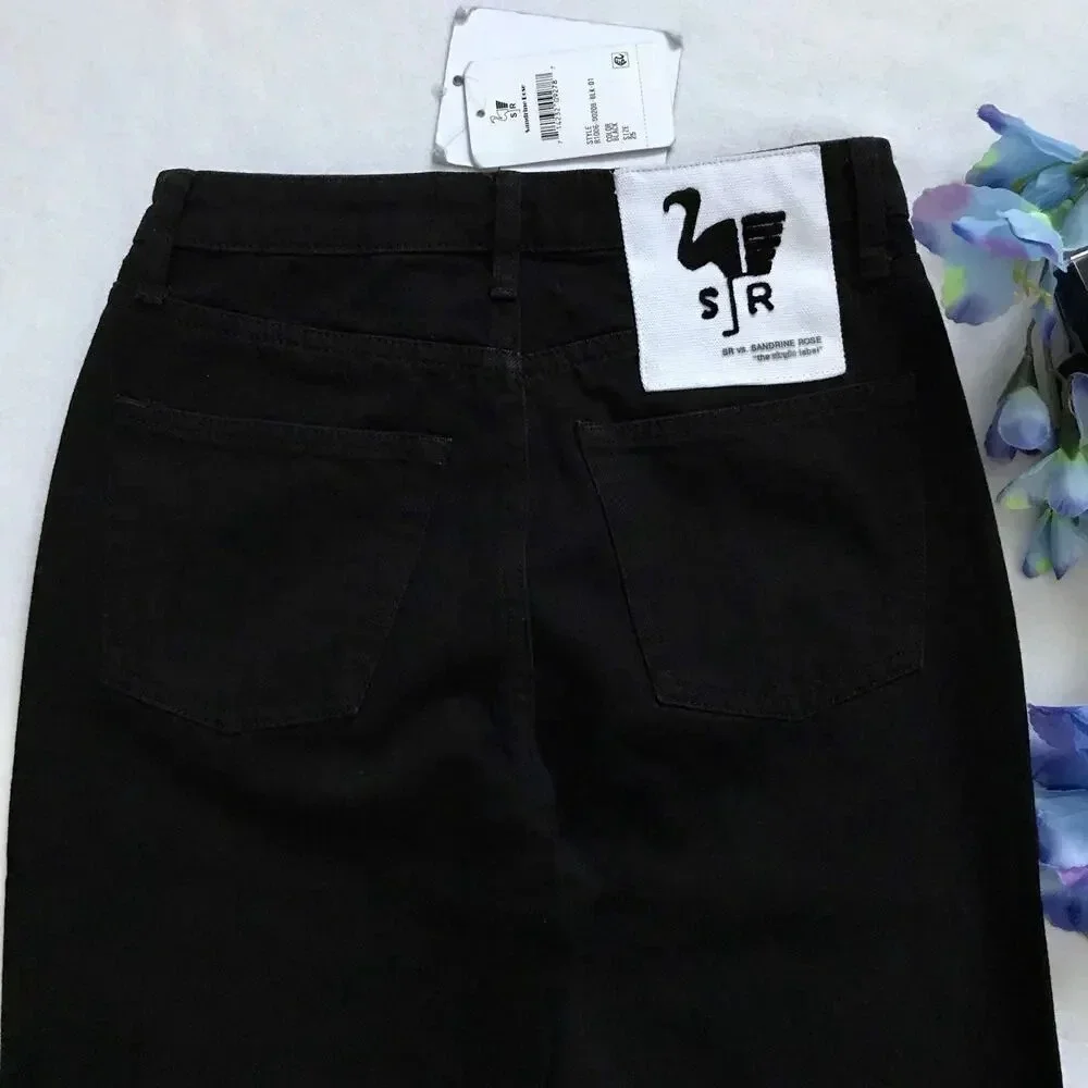 Free People Sandrine Rose NWT Black Mid Rise Ankle Jeans Women 25